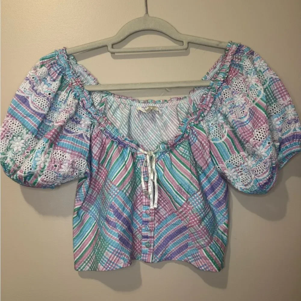 LoveShackFancy Izetta Top | Size 2 | Candyland Multi - Picture 3 of 8